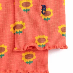 Sunflower All Over Turtleneck T-Shirt by Bobo Choses