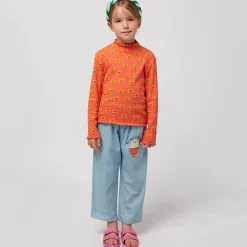 Sunflower All Over Turtleneck T-Shirt by Bobo Choses
