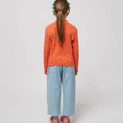 Sunflower All Over Turtleneck T-Shirt by Bobo Choses