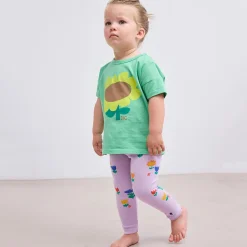 Sunflower Baby T-Shirt in Green by Bobo Choses