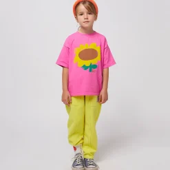 Sunflower T-Shirt in Fuchsia by Bobo Choses