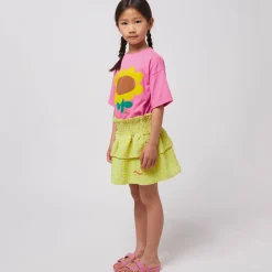 Sunflower T-Shirt in Fuchsia by Bobo Choses