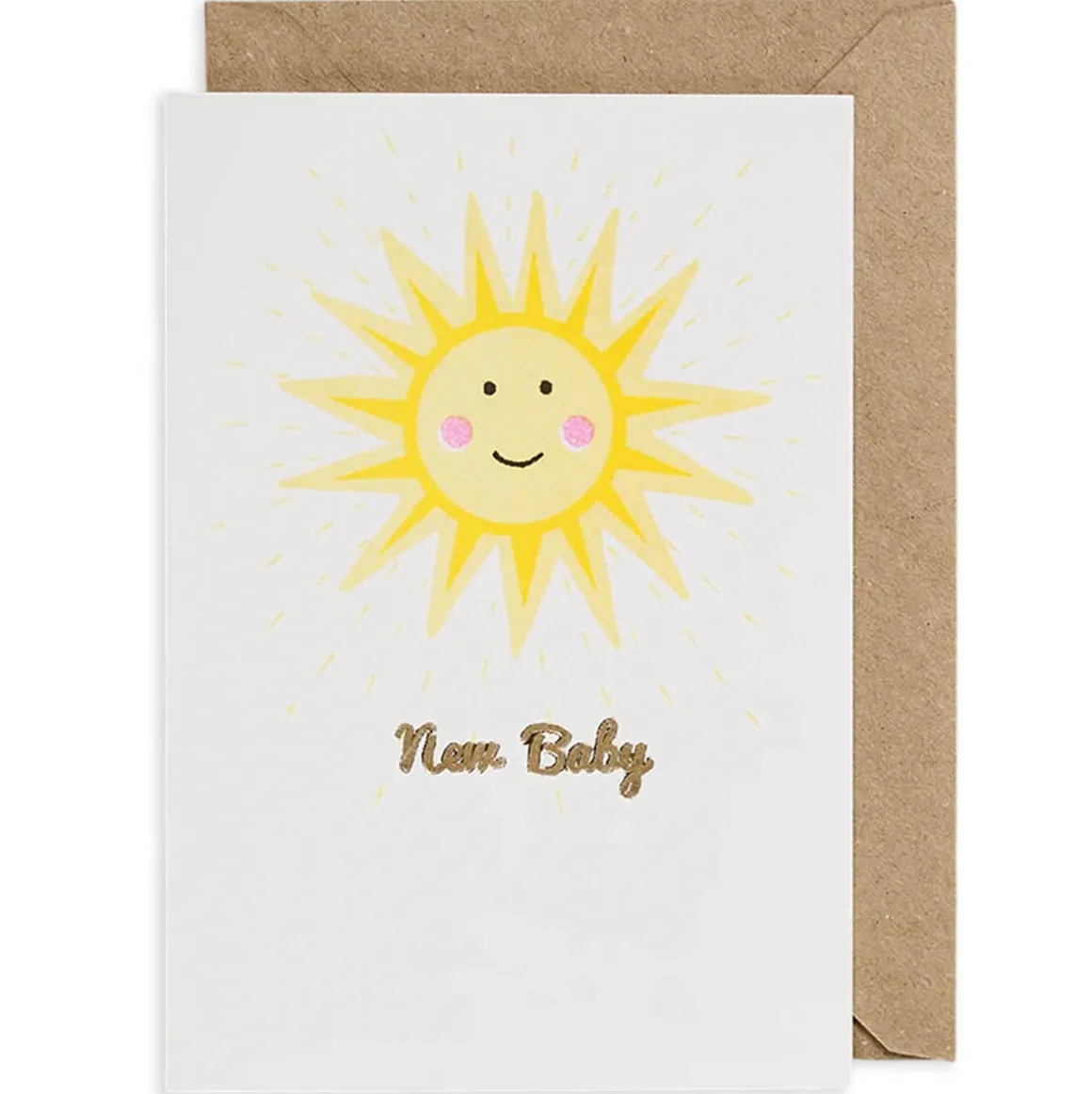 Sunshine New Baby Greetings Card by Petra Boase