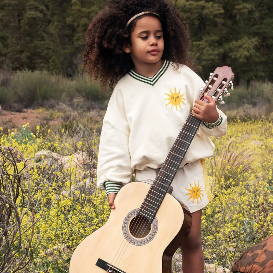 Sun Sweatshirt in Off White by Mini Rodini