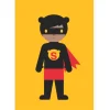 Superbear Greetings Card by Dicky Bird