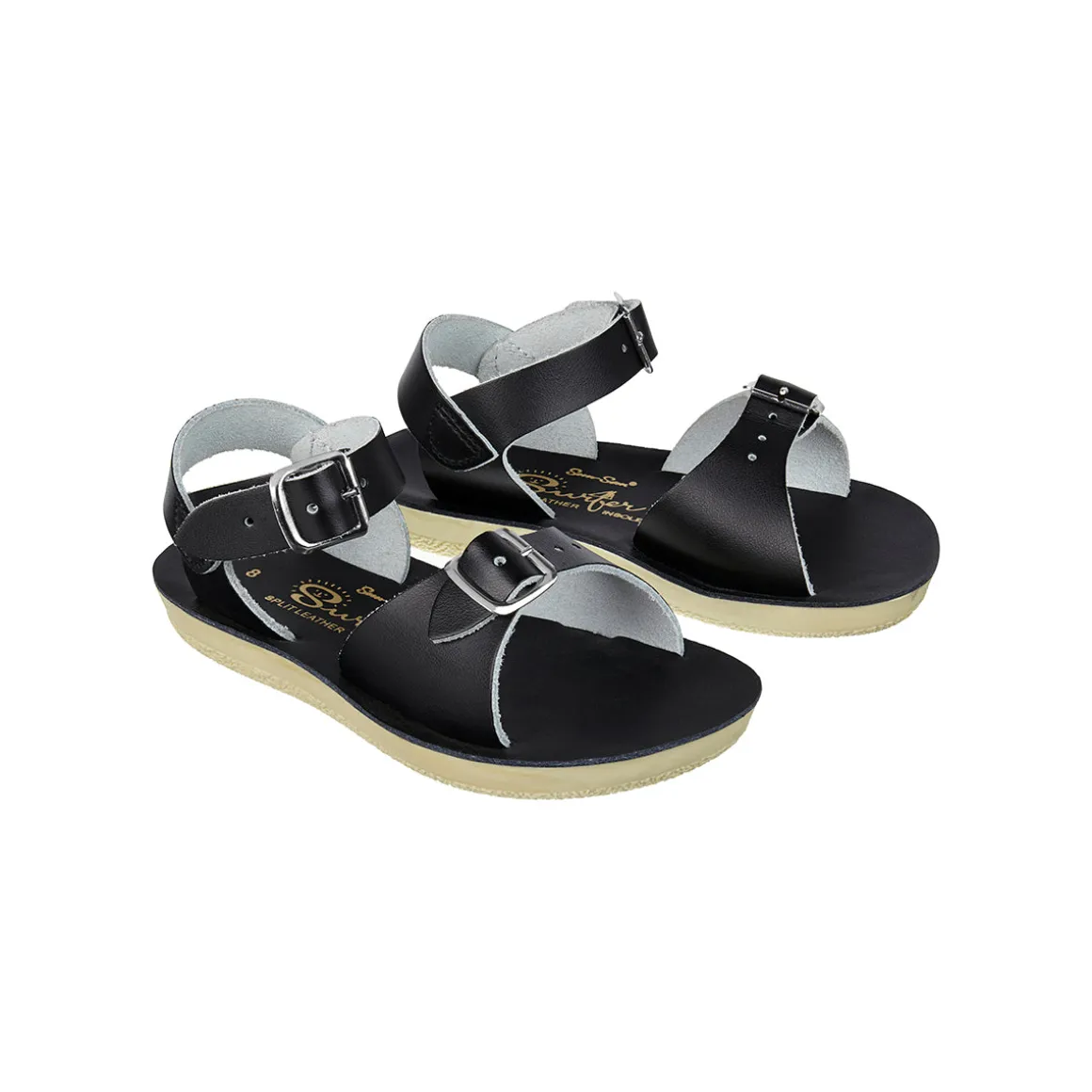 Surfer Sandals in Black by Salt-Water
