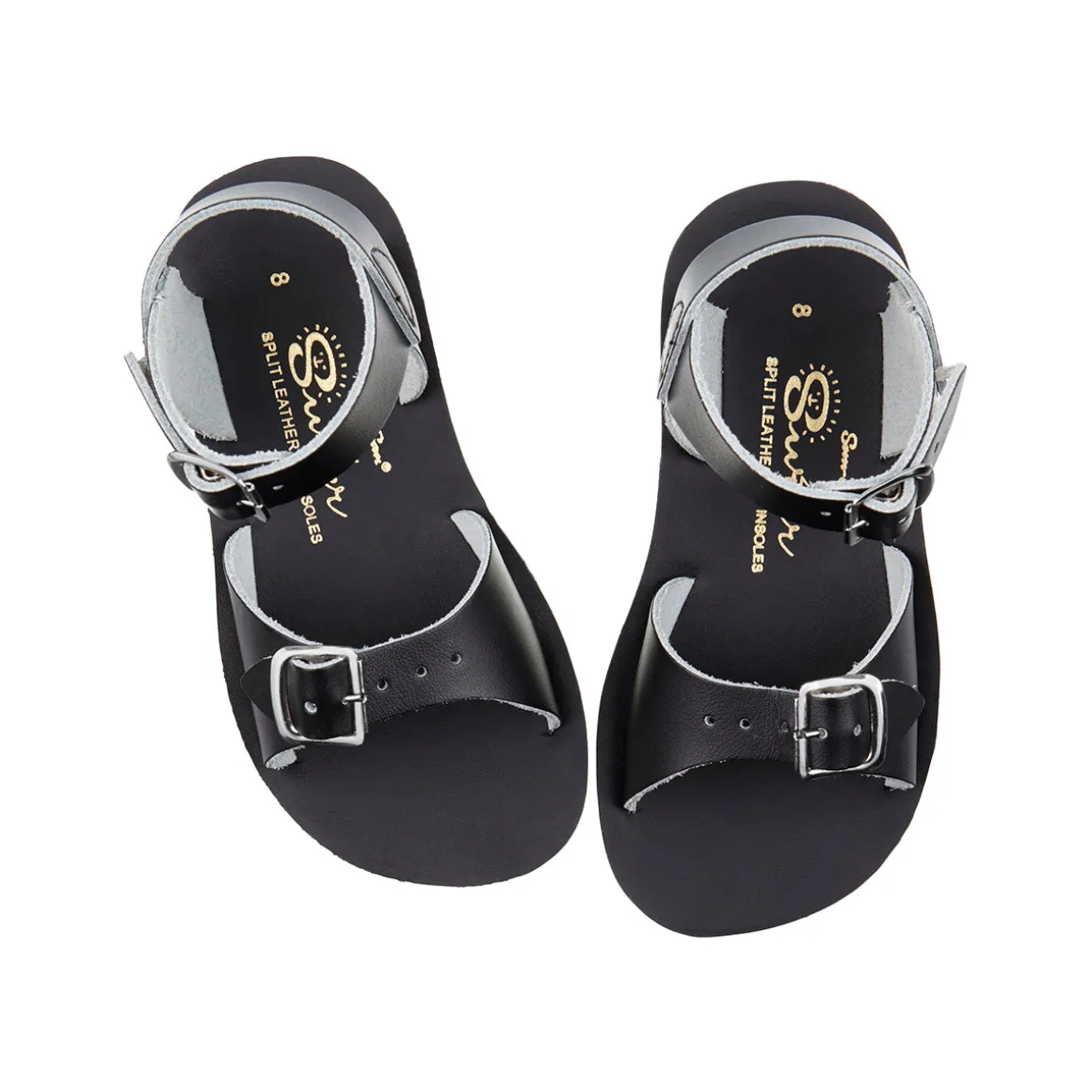 Surfer Sandals in Black by Salt-Water