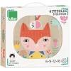 Suzy Ultman Evolutive Wooden Jigsaw Puzzles by Vilac (Set of 4)
