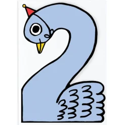Swan 2nd Birthday Number Greetings Card by Alice Bowsher for Wrap