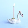 Swan Party Animal Ceramic Cake Topper by Camp Hollow