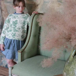 Sweater in Green Tapestry Flower by Bonjour