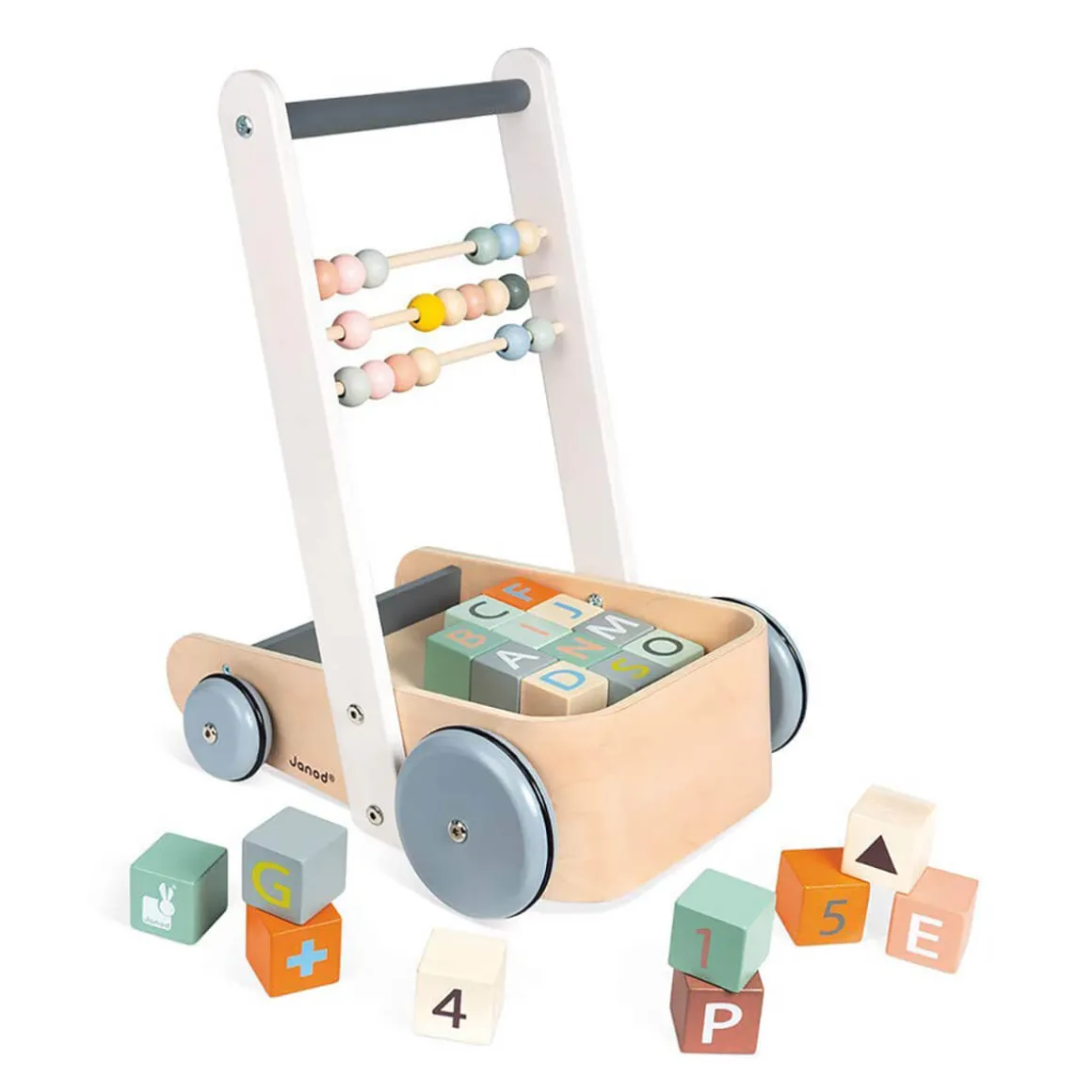 Sweet Cocoon Cart with ABC Blocks by Janod