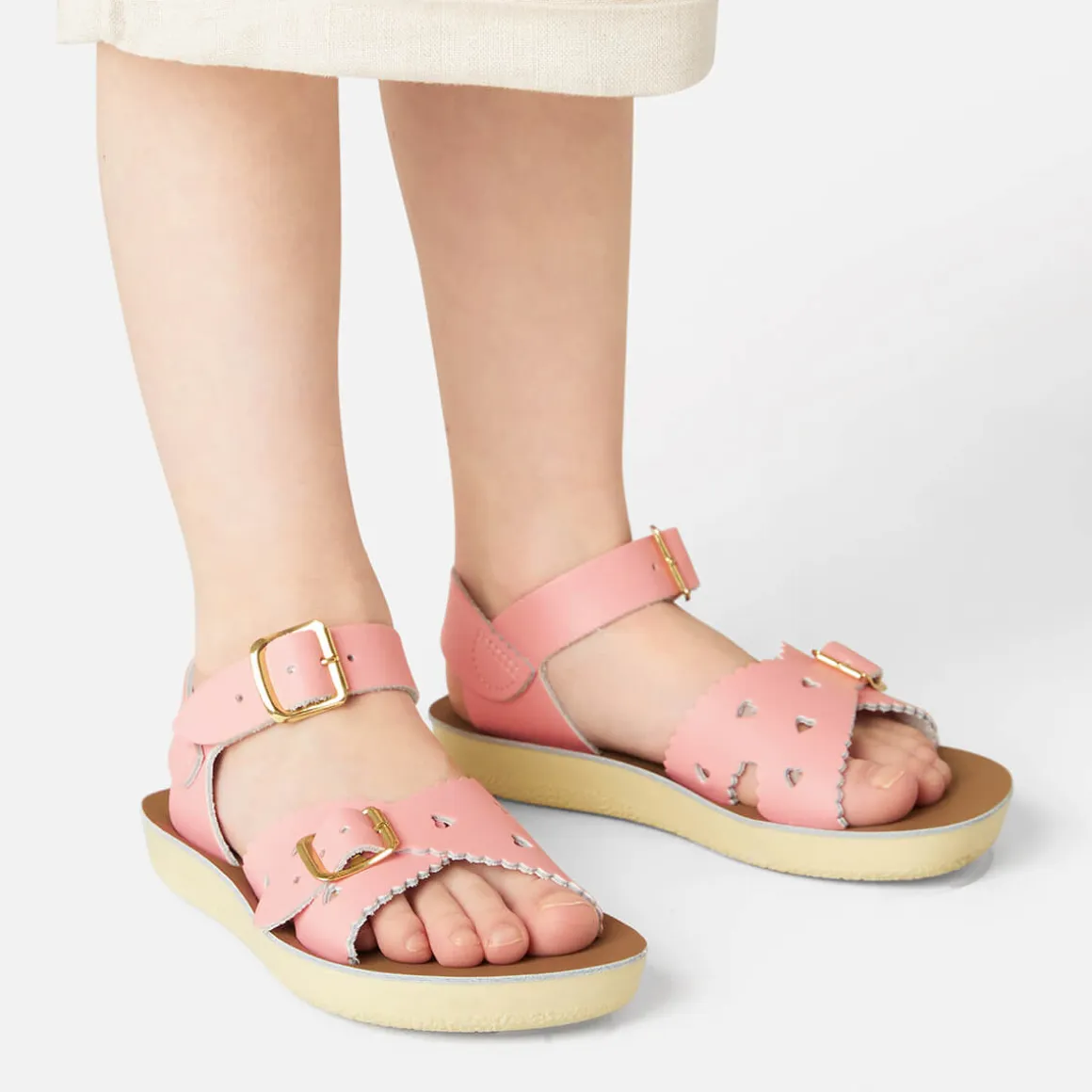 Sweetheart Sandals in Pink by Salt-Water