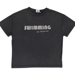 Swimming T Shirt in Black by Beau Loves - Last One In Stock - 3-4 Years