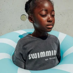 Swimming T Shirt in Black by Beau Loves - Last One In Stock - 3-4 Years