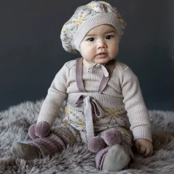 Sylfaen Skinny Rib Long Sleeve Top in Almond by Mabli - Last One In Stock - 6 Months