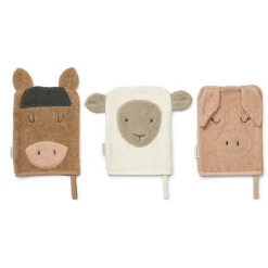 Sylvester Washcloth in Pale Tuscany Mix by Liewood (Set Of 3)
