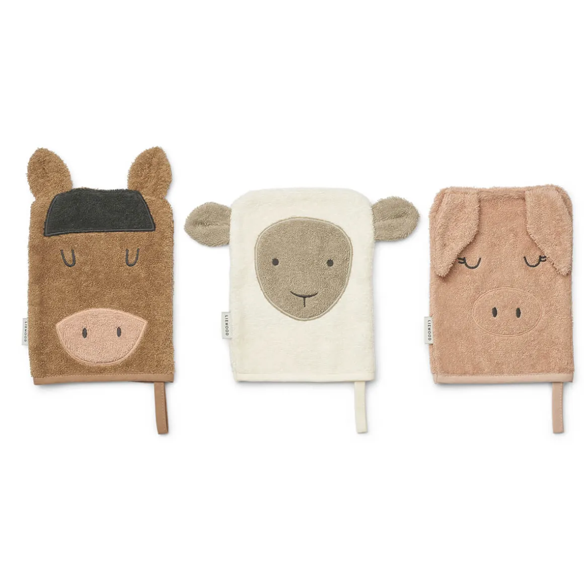 Sylvester Washcloth in Pale Tuscany Mix by Liewood (Set Of 3)