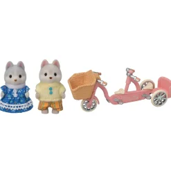 Tandem Cycling Set Husky Sister and Brother by Sylvanian Families
