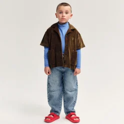 Tapered Jean in Faded Blue Denim by Main Story