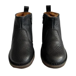Tate Sheepskin Lined Ankle Boots in Black by PèPè