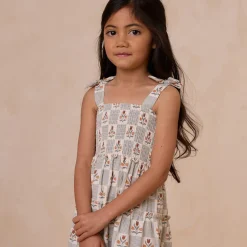 Taylor Dress in Garden Grid by Rylee & Cru