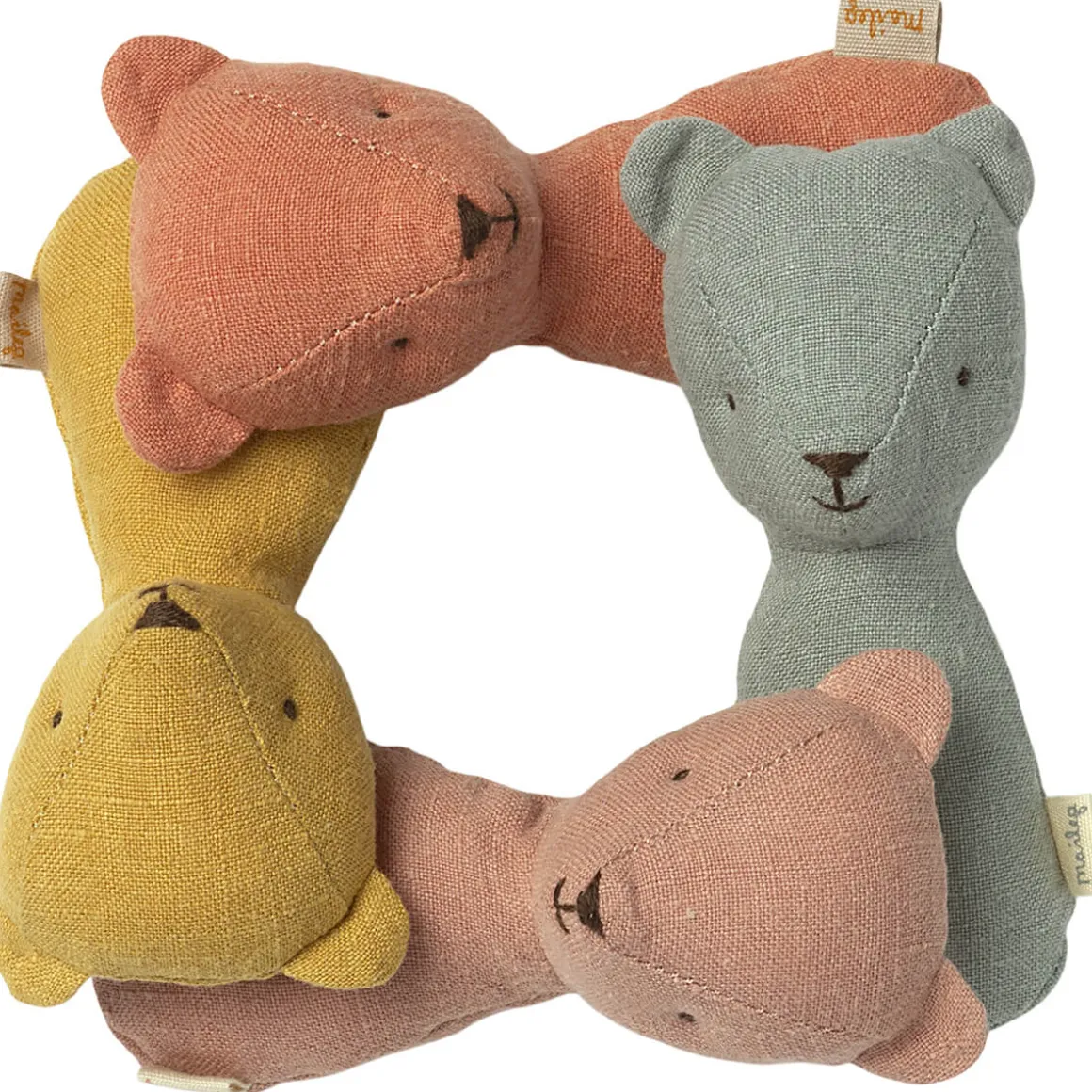 Teddy Rattle in Dusty Yellow by Maileg