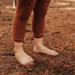 Teddy Warmy Footless Tights With Braces in Cinnamon by Silly Silas