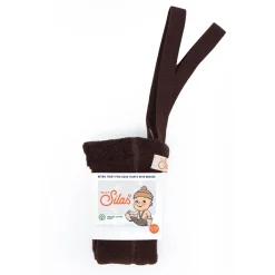 Teddy Warmy Footless Tights With Braces in Chocolate Brown by Silly Silas