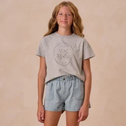 Teen Boxy Tee in Bird by Rylee & Cru