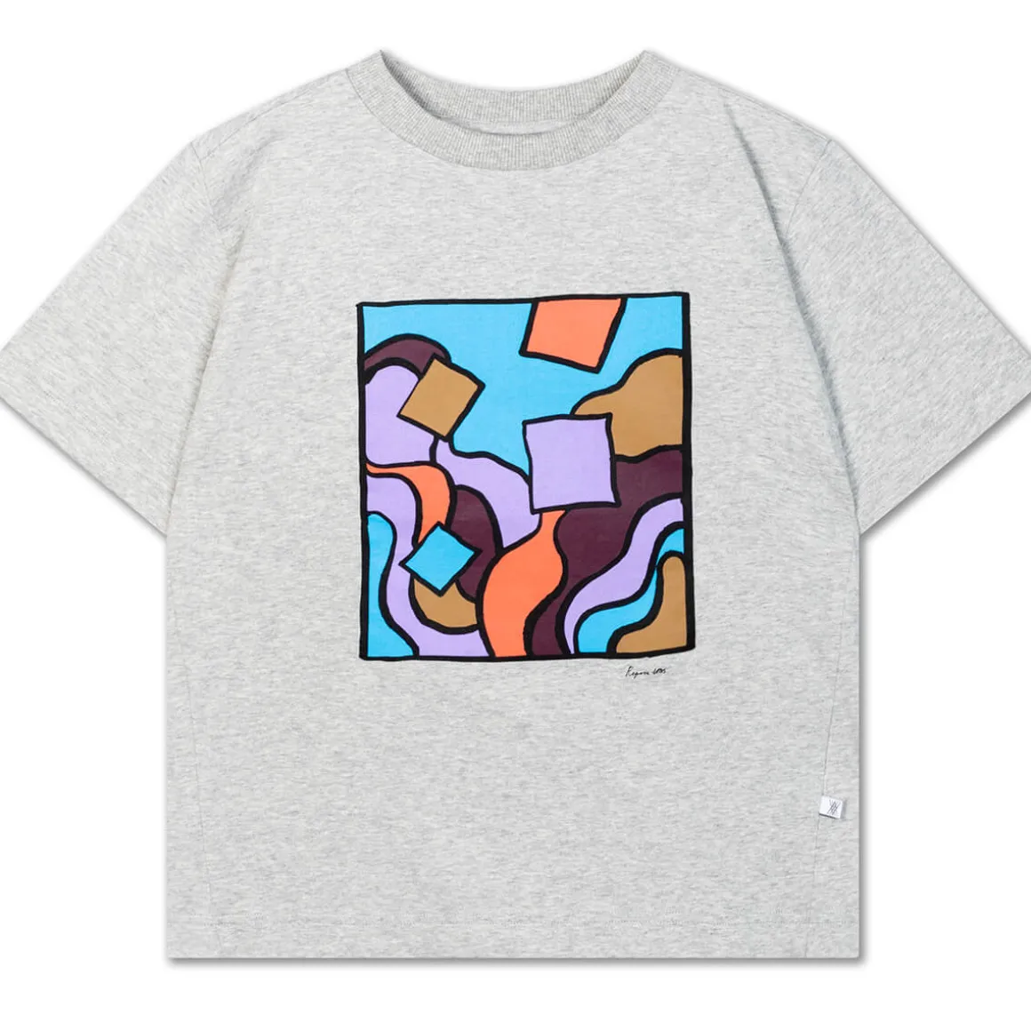 Tee Shirt in Light Mixed Grey by Repose AMS