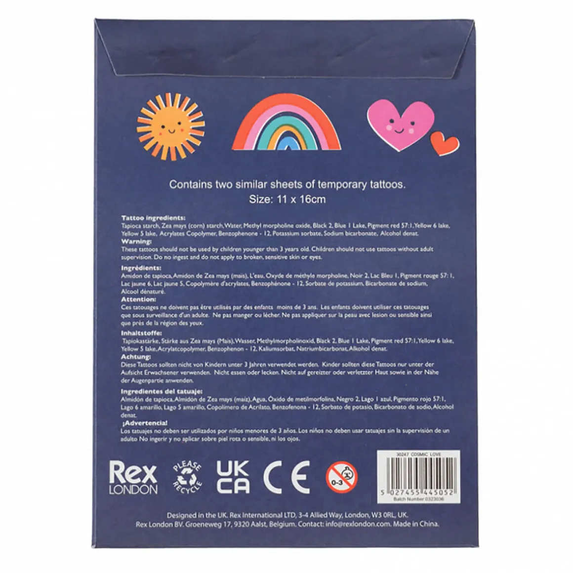 Temporary Tattoos Cosmic Love by Rex London