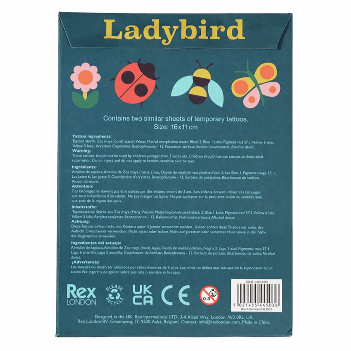 Temporary Tattoos Ladybird by Rex London