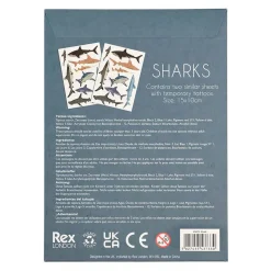 Temporary Tattoos Sharks by Rex London