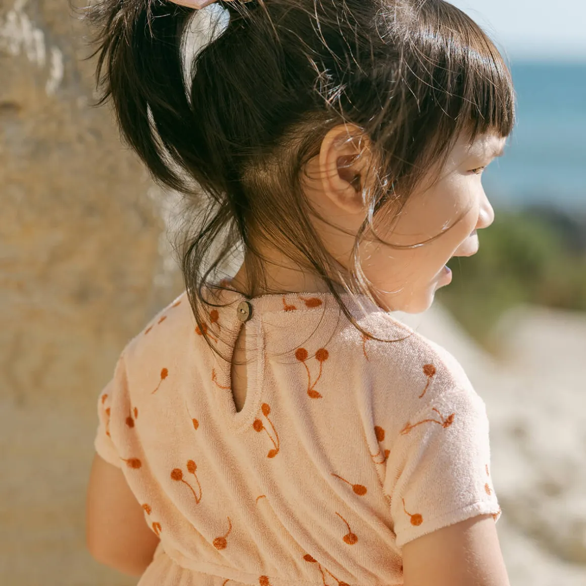 Terry Dress in Cherries by Quincy Mae