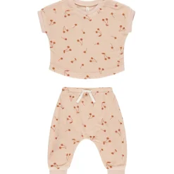 Terry Tee + Pant Set in Cherries by Quincy Mae
