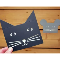 The Black Cat Greetings Card by Cut&Make
