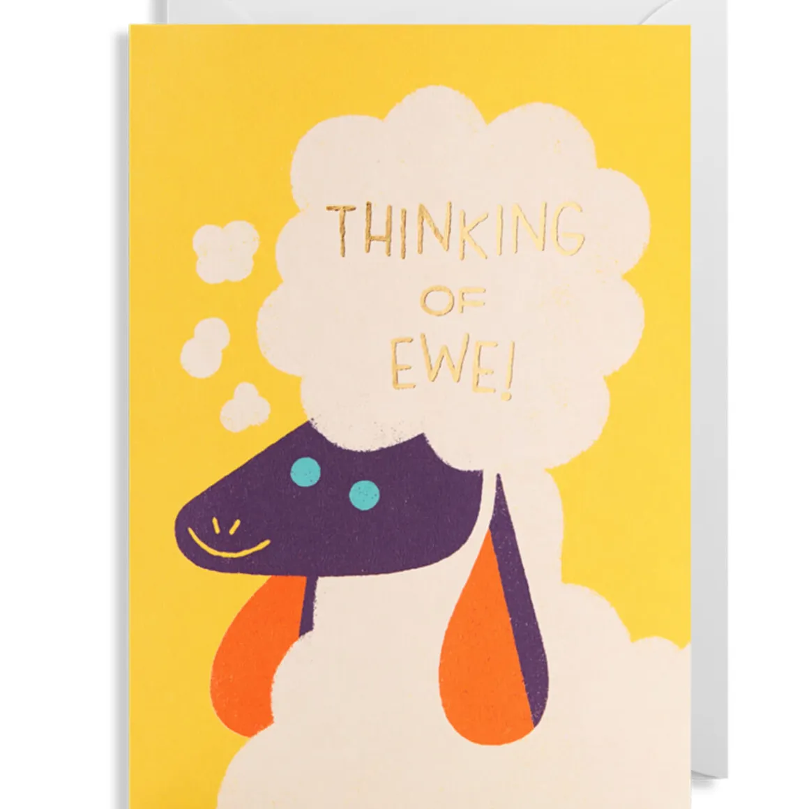 Thinking Of Ewe Greetings Card by Lydia Nichols for Lagom Design