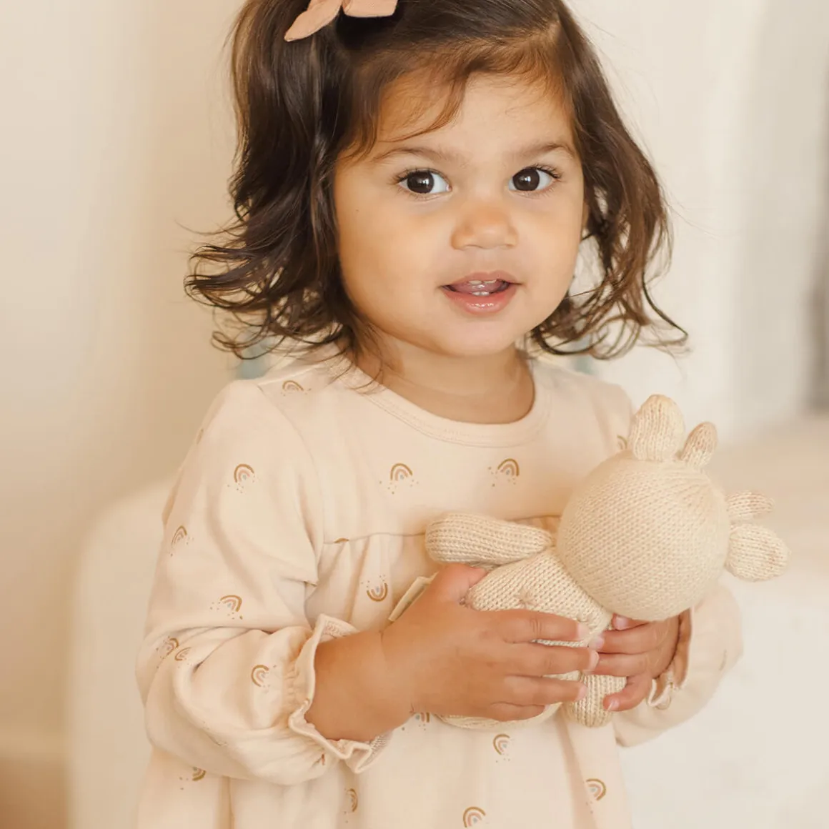 Tiered Jersey Dress in Rainbows by Quincy Mae
