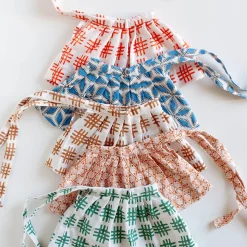 Tie Skirt in Pink Domino by Polka Dot Club
