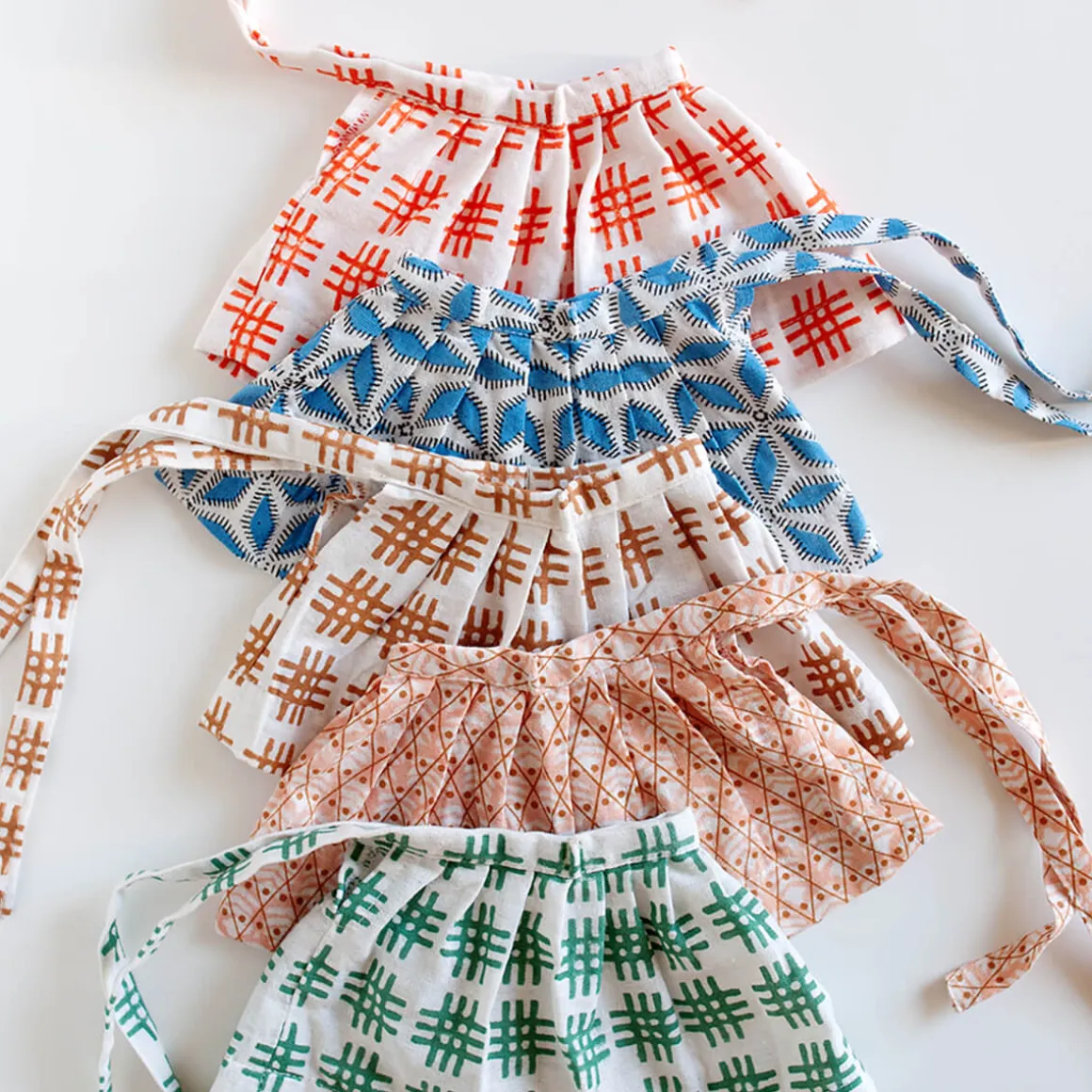 Tie Skirt in Poppy Check by Polka Dot Club