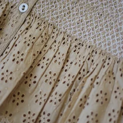 Tie Tunic in Honey Broderie Anglaise by Bonjour - Last One In Stock - 12 Years