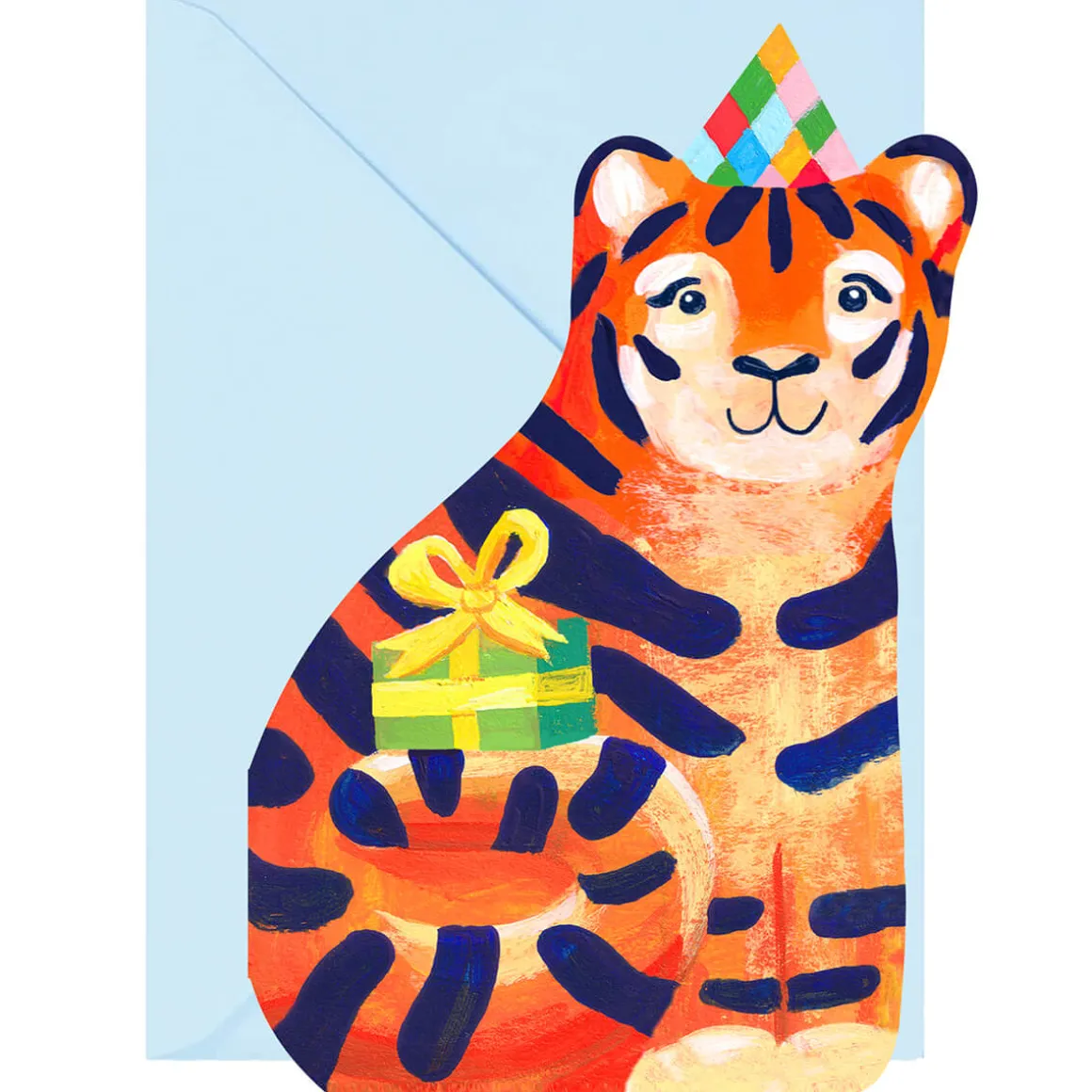 Tiger Greetings Card by Ickaprint