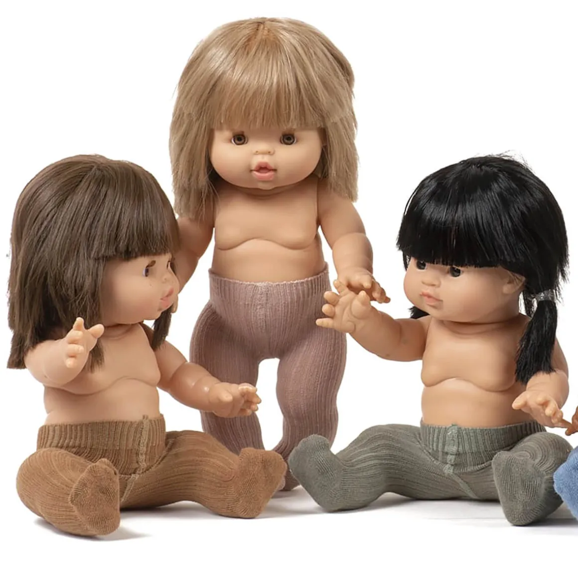 Tights (28cm & 34cm Doll) in Gris Galet / Beurre Sale by Minikane X Collegien