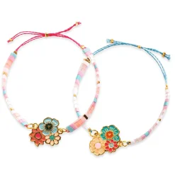 Tila And Flowers You And Me Twin Bracelets Craft Kit by Djeco