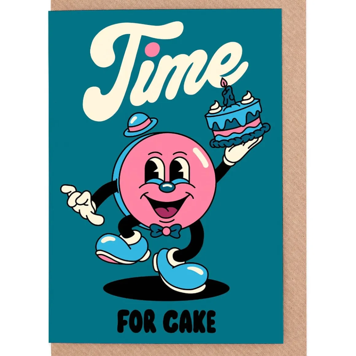 Time For Cake Greetings Card by Evermade
