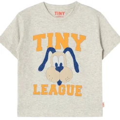 Tiny League Graphic Tee in Light Grey Heather by Tinycottons