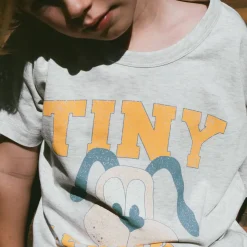 Tiny League Graphic Tee in Light Grey Heather by Tinycottons