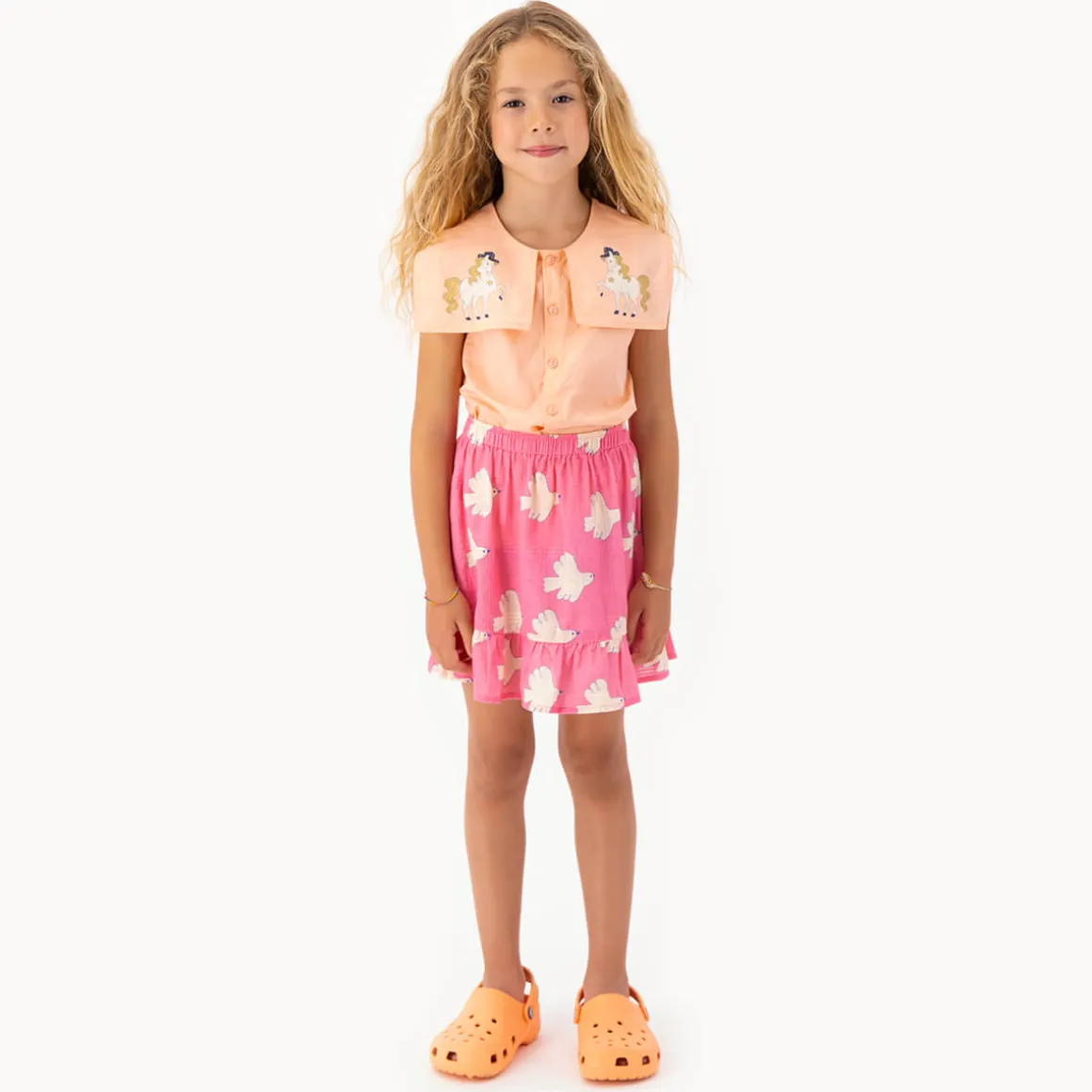 Tinyville Blouse in Papaya by Tinycottons