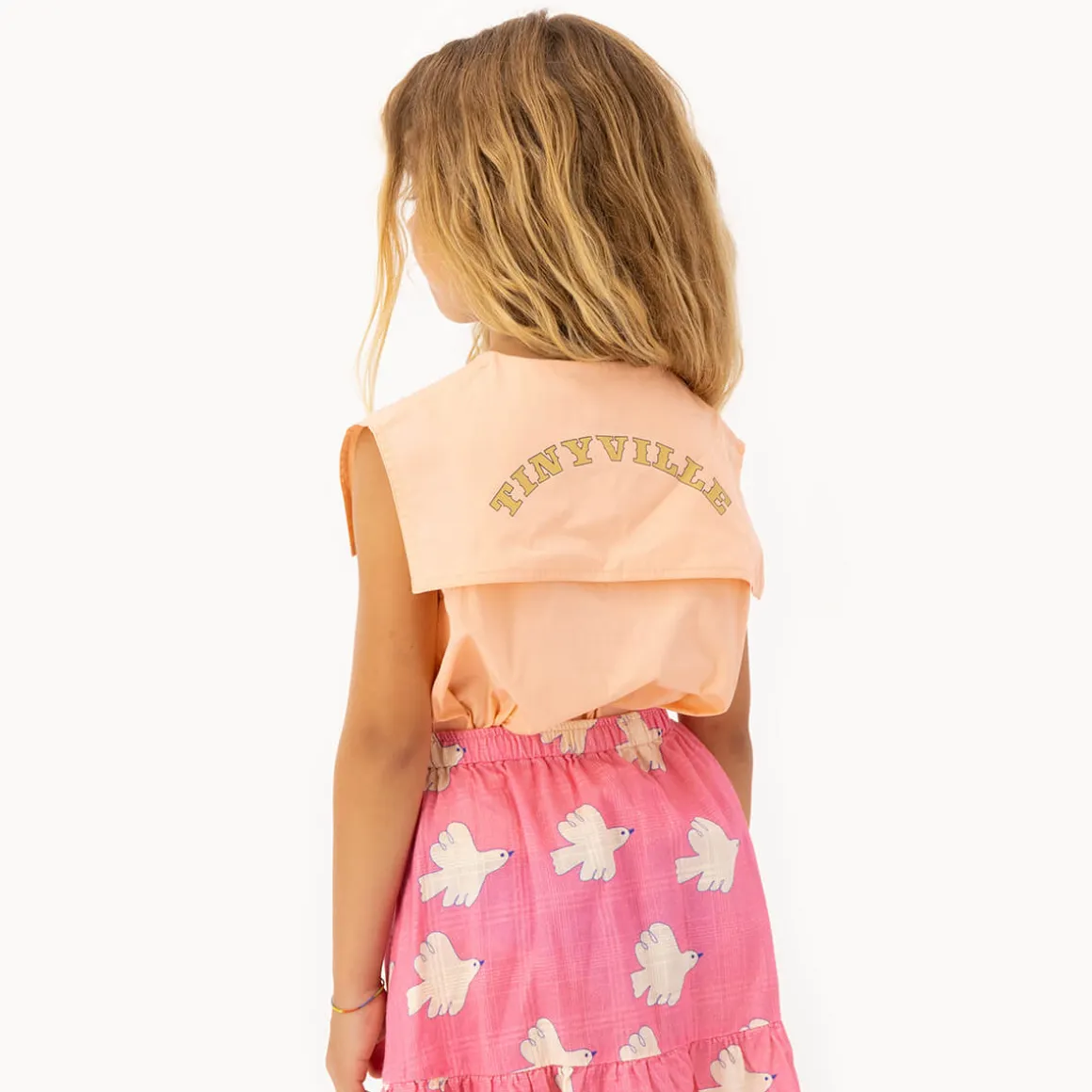 Tinyville Blouse in Papaya by Tinycottons